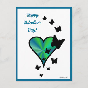Rainbowheart und Butterfly Postkarte