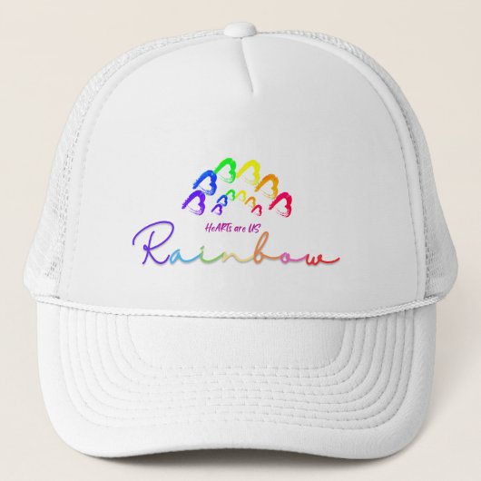 RainbowHearts Trucker-Mütze Truckerkappe (Vorderseite)
