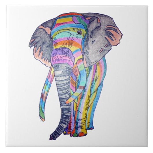 Rainbowphant Fliesen (Vorderseite)