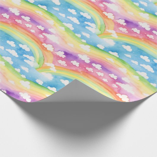  Rainbows and Clouds Geschenkpapier (Ecke)