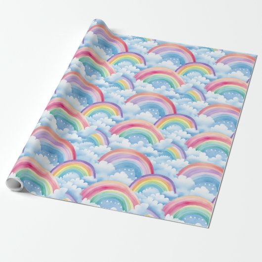  Rainbows and Clouds Geschenkpapier (Ungerollt)