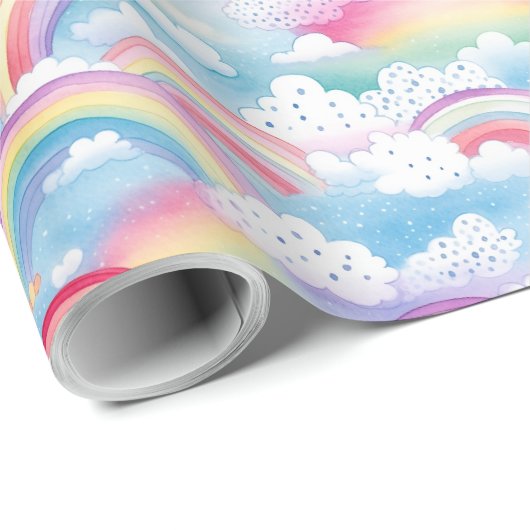  Rainbows and Clouds Geschenkpapier (Rolleneckpunkt)