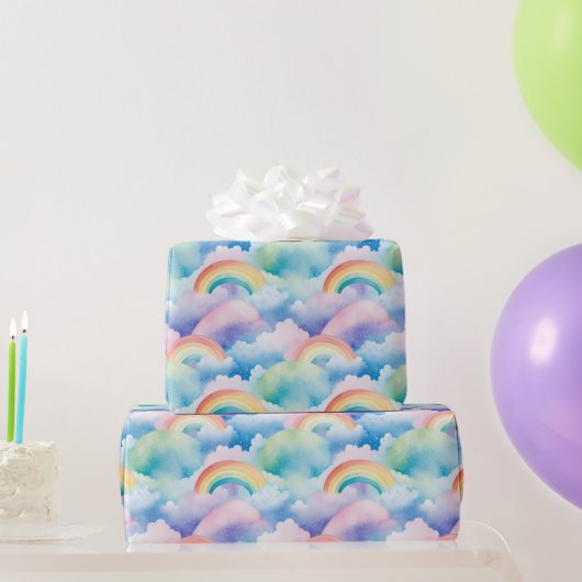  Rainbows and Clouds Geschenkpapier (Partygeschenke)