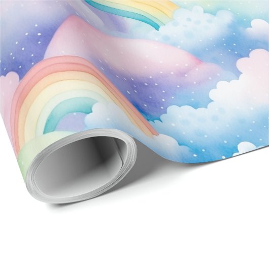  Rainbows and Clouds Geschenkpapier (Rolleneckpunkt)