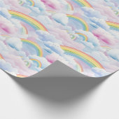Rainbows and Clouds Geschenkpapier (Ecke)