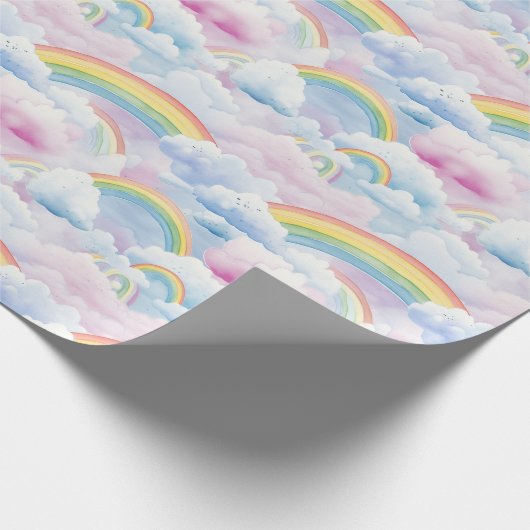  Rainbows and Clouds Geschenkpapier (Ecke)