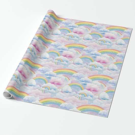 Rainbows and Clouds Geschenkpapier (Ungerollt)
