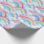  Rainbows and Clouds Pattern Geschenkpapier (Ecke)