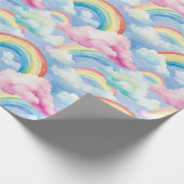 Rainbows and Rainbow Clouds Geschenkpapier (Ecke)
