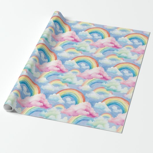  Rainbows and Rainbow Clouds Geschenkpapier (Ungerollt)