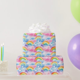  Rainbows and Rainbow Colored Clouds Geschenkpapier