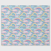  Rainbows and Rainbow Colored Flowers Geschenkpapier (Flach)