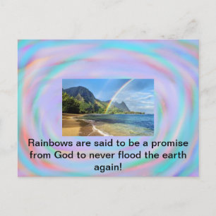 Rainbows auf einer Postkarte