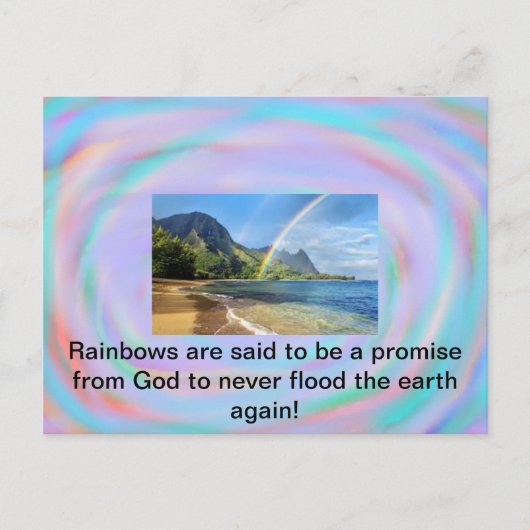 Rainbows auf einer Postkarte (Vorderseite)