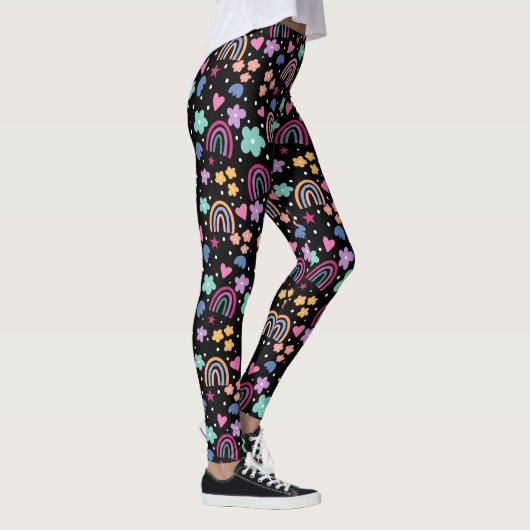 Rainbows auf schwarz leggings (Rechts)
