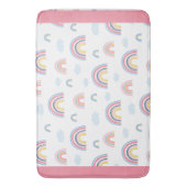 Rainbows Boho Pink Blue Yellow Fun Girly Badematte (Vorderseite Vertikal)