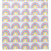 Rainbows Boho Pink Blue Yellow Fun Niedlich Duschvorhang (Vorderseite)