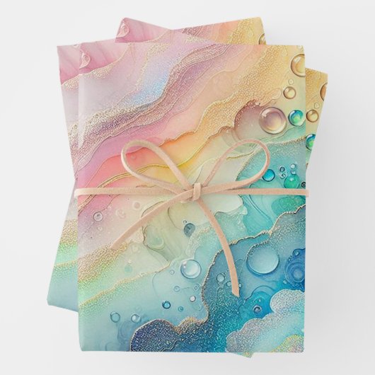 Rainbows & Bubbles Geschenkblätter Geschenkpapier Set (Beispiel)