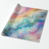 Rainbows & Bubbles Party Wrapping Paper Geschenkpapier (Ungerollt)