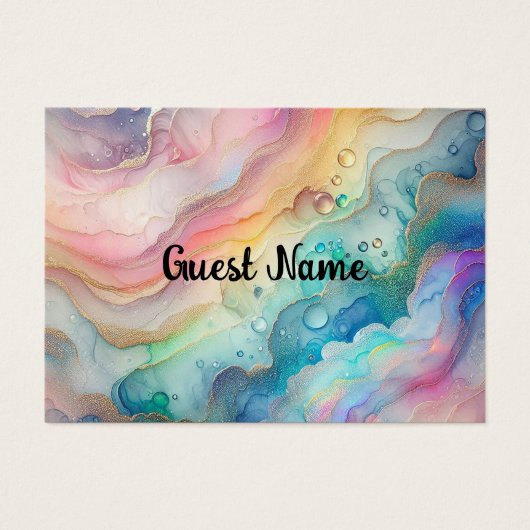 Rainbows & Bubbles Platzkarten (Vorderseite)