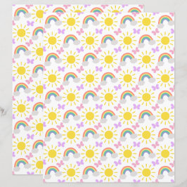 Rainbows & Butterfells Scrapbook Paper