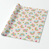 Rainbows & Clouds-Muster Geschenkpapier (Ungerollt)