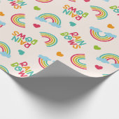 Rainbows & Clouds-Muster Geschenkpapier (Ecke)
