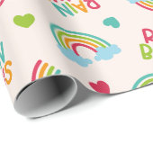 Rainbows & Clouds-Muster Geschenkpapier (Rolleneckpunkt)
