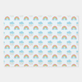 Rainbows & Clouds-Muster Geschenkpapier Set (Vorderseite 3)