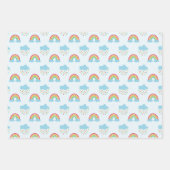Rainbows & Clouds-Muster Geschenkpapier Set (Vorderseite)