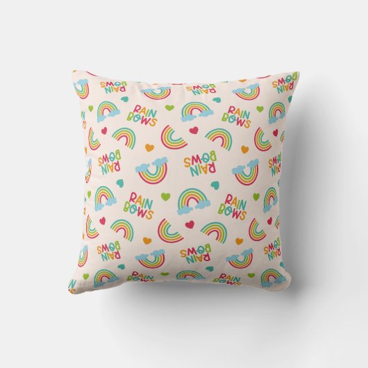Rainbows & Clouds-Muster Kissen (Rückseite)