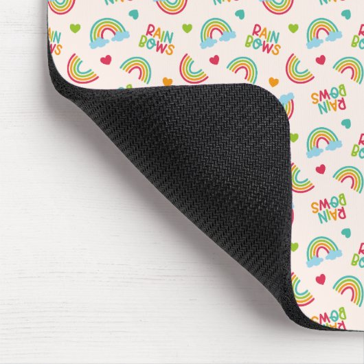 Rainbows & Clouds-Muster Mousepad (Ecke)