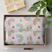 Rainbows & Clouds-Muster Seidenpapier (Geschenk)