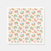 Rainbows & Clouds-Muster Serviette (Vorderseite)