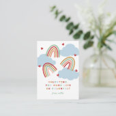 Rainbows Colorful Life Class Valentine Card Begleitkarte (Stehend Vorderseite)