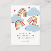 Rainbows Colorful Life Class Valentine Card Begleitkarte (Vorderseite)