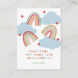 Rainbows Colorful Life Class Valentine Card Begleitkarte
