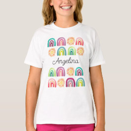 Rainbows der niedlichen ersten Klasse bis zur Schu T-Shirt