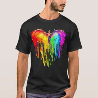 Rainbows Dragons Heart Classic for Lgbt Gay Les T-Shirt