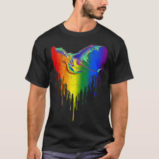Rainbows Dragons Heart Classic für LGBT Gay Les T- T-Shirt
