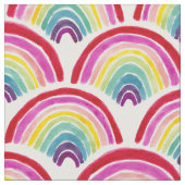 RAINBOWS FOREVER Colorful LGBTQ Pride Scallop Stoff (Nahaufnahme)