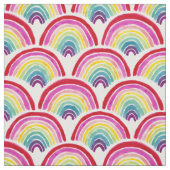 RAINBOWS FOREVER Colorful LGBTQ Pride Scallop Stoff (Muster)