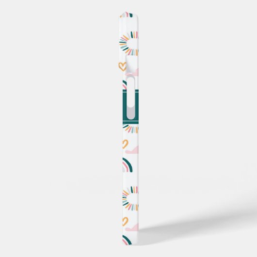 Rainbows & Herz-Muster Case-Mate iPhone Hülle (Rückseite / Links)