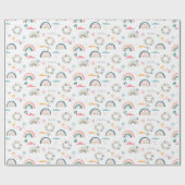 Rainbows & Herz-Muster Geschenkpapier (Flach)