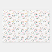 Rainbows & Herz-Muster Geschenkpapier Set (Vorderseite 3)