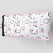 Rainbows & Herz-Muster Golf Headcover (Vorderseite)