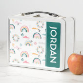 Rainbows & Herz-Muster Metall Brotdose (Beispiel)