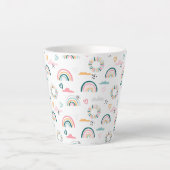 Rainbows & Herz-Muster Milchtasse (Vorderseite)