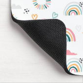 Rainbows & Herz-Muster Mousepad (Ecke)