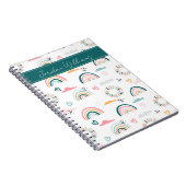 Rainbows & Herz-Muster Notizblock (Rechte Seite)